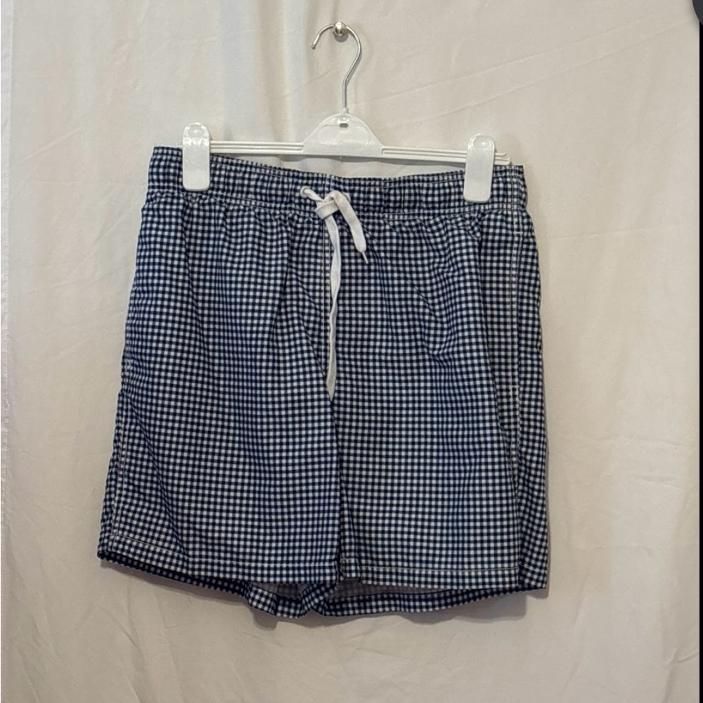 Men's Blue Checkered Athletic Shorts